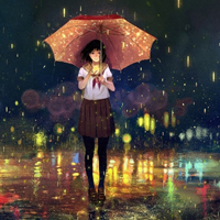 女生失恋淋雨头像 23张伤感氛围感头像合集