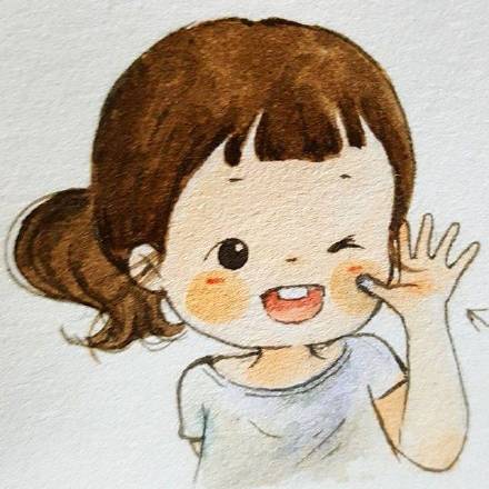 软乎乎的水彩少女头像合集