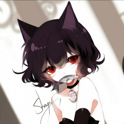 12张暗黑风妖系动漫猫女头像 高清猫系女生头像合集