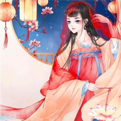 14张高清古风红衣动漫女生头像合集