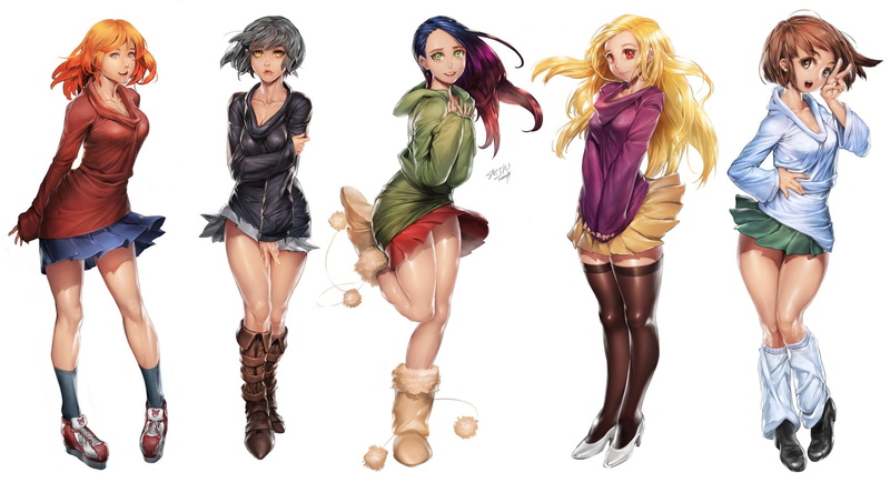 超撩！动漫少女撩裙穿搭壁纸合集