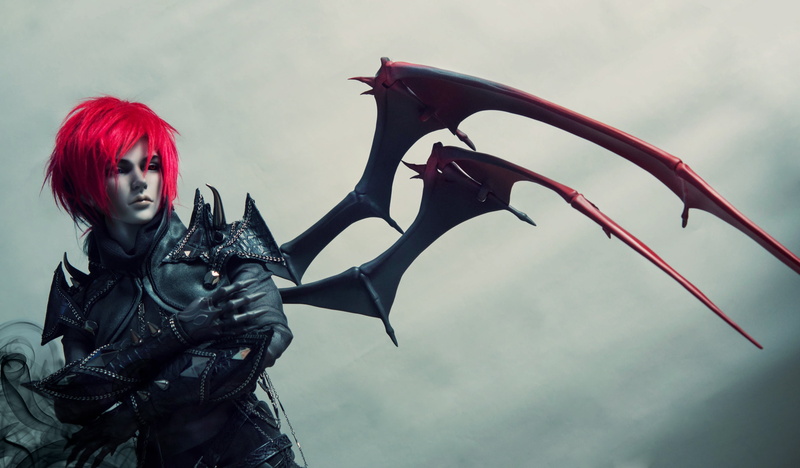 黑衣暗黑风BJD手办壁纸