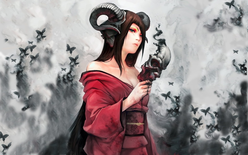这款白发二次元少女同人壁纸太绝了！