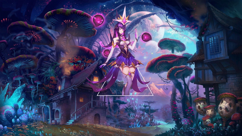 竖屏动漫蓝长发少女壁纸 蓝发黄眼短裙校服吉他Bang Dream手游同人数字艺术720P高清手机壁纸