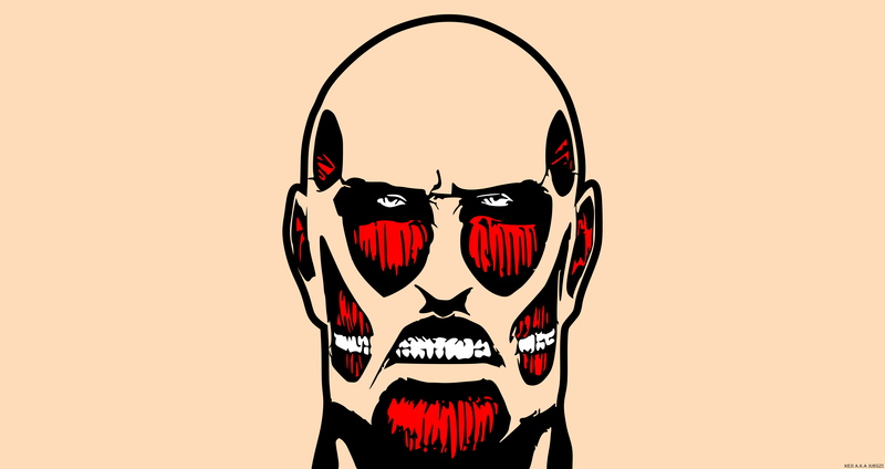 《进击的巨人超大型巨人极简风8K壁纸合集》