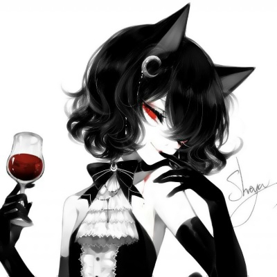 12张暗黑风妖系动漫猫女头像 高清猫系女生头像合集