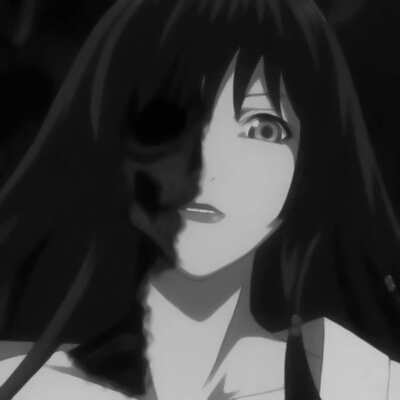 14张高清黑白动漫女生头像 氛围感拉满的卡通女头合集