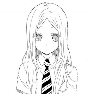 17张高清好看的动漫女生黑白头像合集