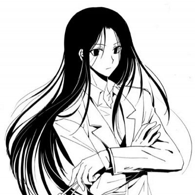 17张高清好看的动漫女生黑白头像合集