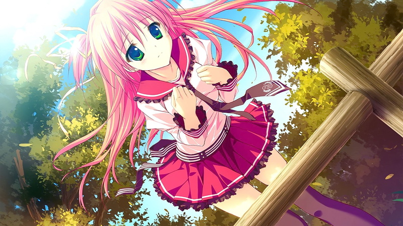 粉毛动漫少女壁纸！《架向星空之桥》中津川萌美高清图