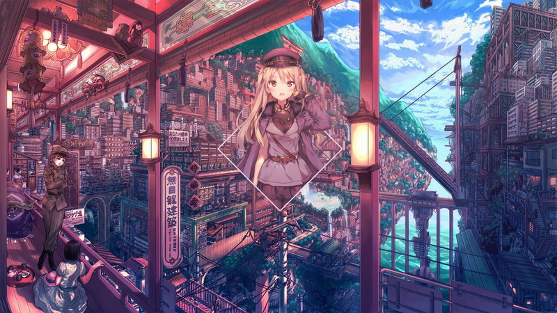 绝美动漫少女画中画壁纸 神仙画质直接封神