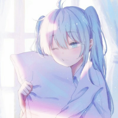7张高清蓝色系动漫女生QQ头像 氛围感拉满