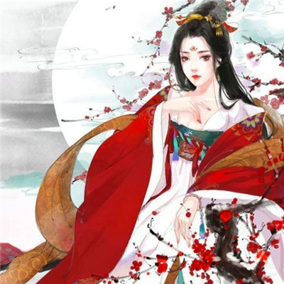 14张高清古风红衣动漫女生头像合集