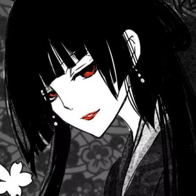 黑白风丧系动漫女生头像合集，11张高清质感图