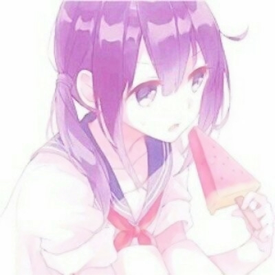 19张软萌紫色系动漫女生头像 清新感拉满