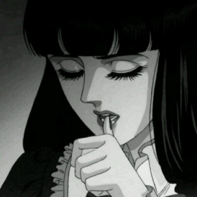 黑白丧系女生动漫头像合集 30张高清QQ头像素材