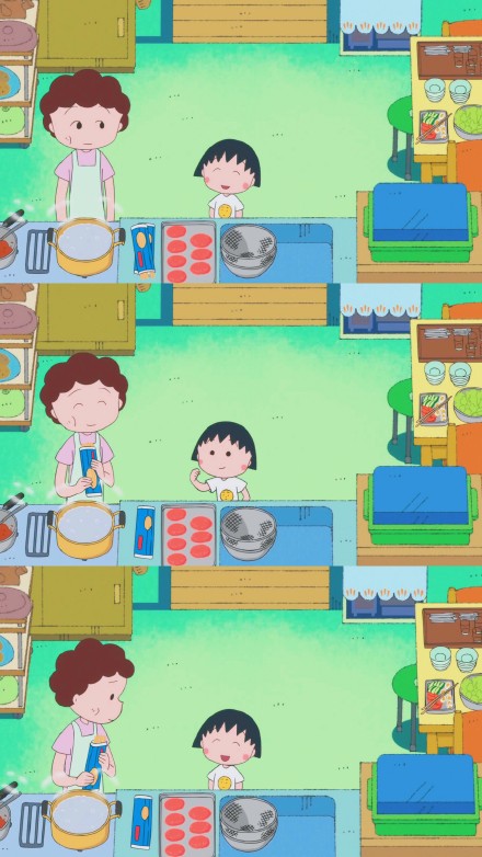 樱桃小丸子主题拼接壁纸合集