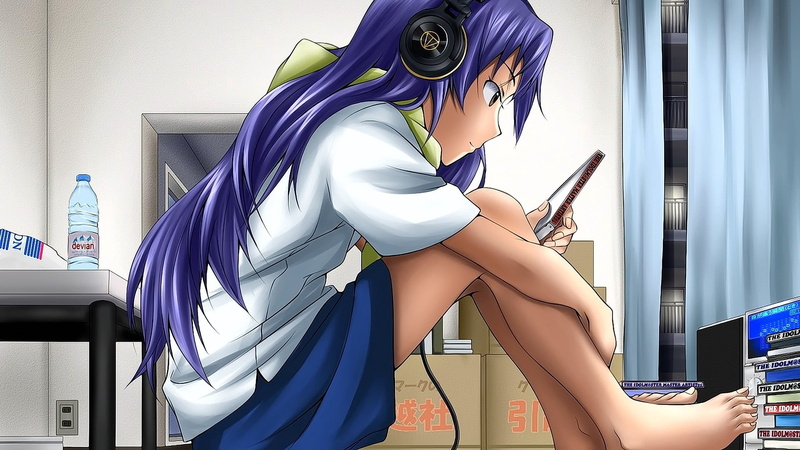 别再乱搜了！这4张蓝发黄瞳校服少女壁纸直接存