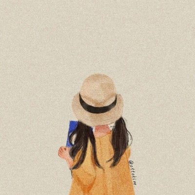 想换微信头像？这款清新文艺的女生背影插画超适合