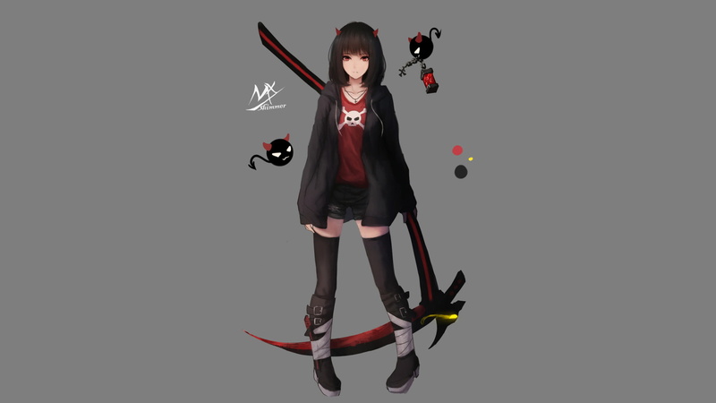镰刀少女动漫壁纸 1080P高清