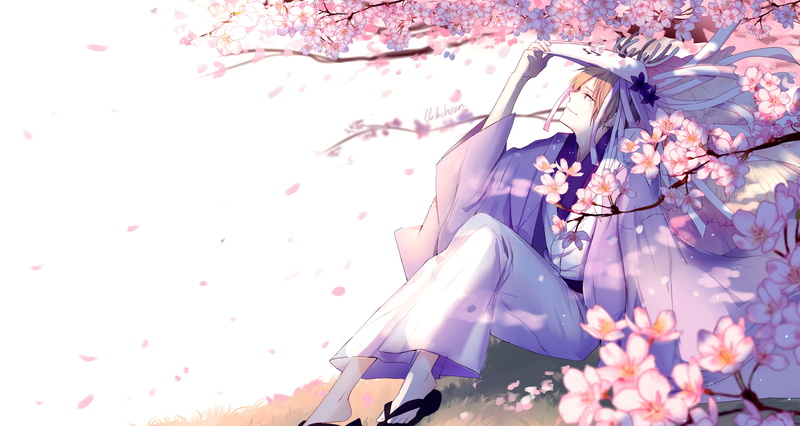 《夏目友人帐绝美樱花壁纸 低角度俯拍4K质感拉满》