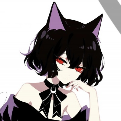 12张暗黑风妖系动漫猫女头像 高清猫系女生头像合集