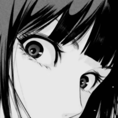 17张高清黑白丧系动漫女生头像