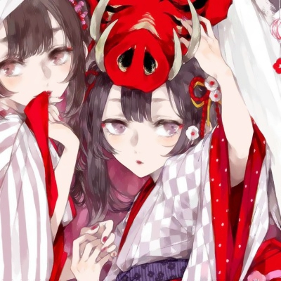 26组清新款女生动漫闺蜜头像 两张一组高清好看