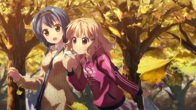 《摇曳百合秋日少女壁纸合集 蓝发金发角色2K高清图》