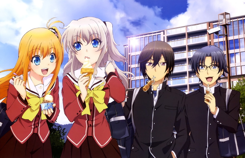 友利奈绪和西森柚咲 高城丈士朗 夏洛特 动漫壁纸 1080P高清