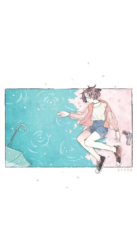 分享一组治愈感拉满的唯美插画壁纸