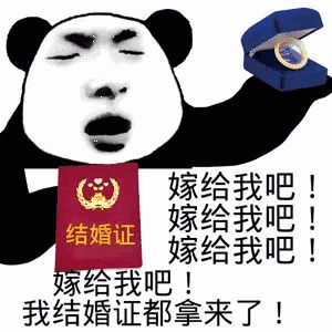 超实用熊猫头求婚表情包合集