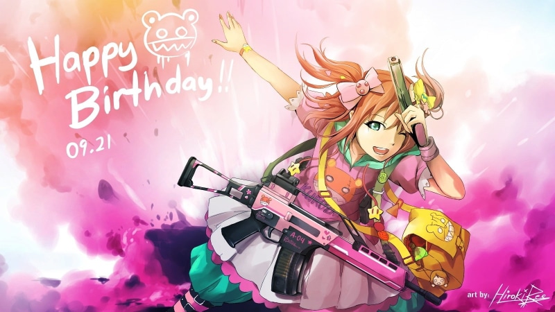 《LoveLive!Sunshine!!》高清壁纸 绿眸长发少女持枪登场