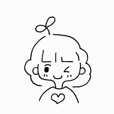 20张高清可爱小女孩简笔画头像合集