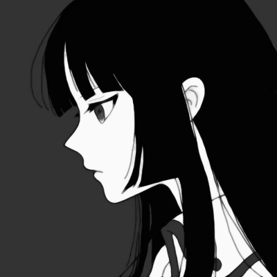 6张高清黑白丧系动漫女头 氛围感拉满的女生头像合集