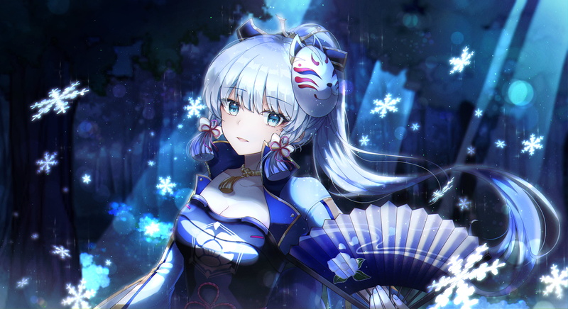 原神神里绫华2K壁纸 画师Ryunbi同人作品