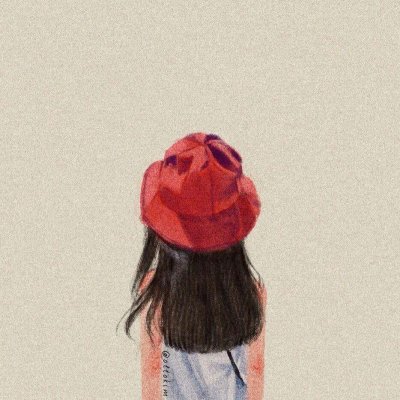 想换微信头像？这款清新文艺的女生背影插画超适合