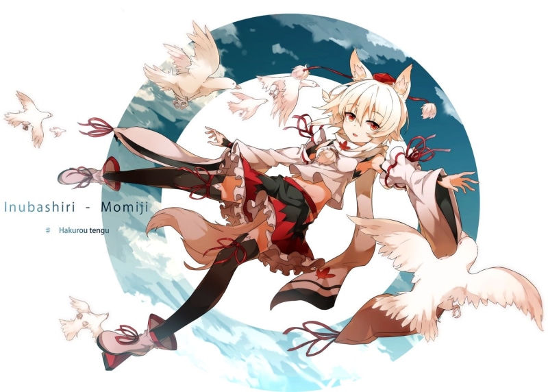 720P东方Project犬走椛狼耳动漫壁纸 高清无水印