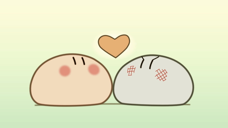 动漫团子爱心桌面壁纸 好看又治愈