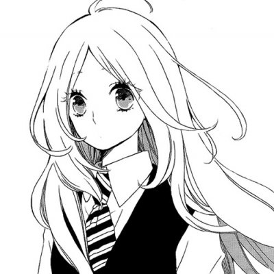 17张高清好看的动漫女生黑白头像合集