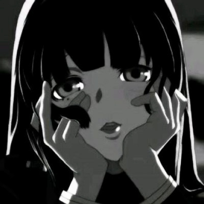 12张高清黑白丧系女生动漫头像 自带伤感氛围感