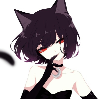 12张暗黑风妖系动漫猫女头像 高清猫系女生头像合集