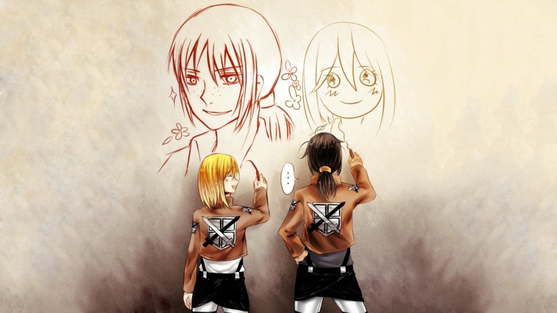 进击的巨人高清壁纸 赫里斯塔·莱伊斯 尤弥尔 1080P