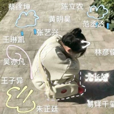 带弹幕的可爱带字女生头像 17张合集