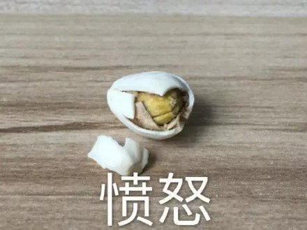 吃开心果配这个表情，简直像在品完一整个人生