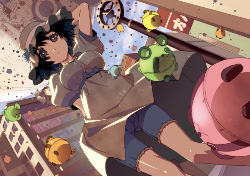 这组壁纸的混搭也太有意思了！二次元少女、暗影游戏、质感纹理全都有