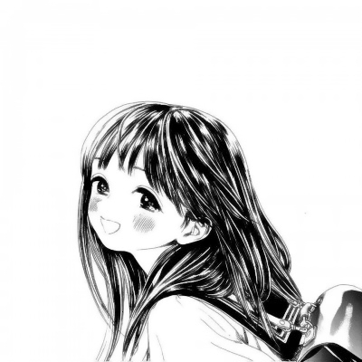 9张超可爱高清女生黑白漫画头像 二次元动漫头像合集