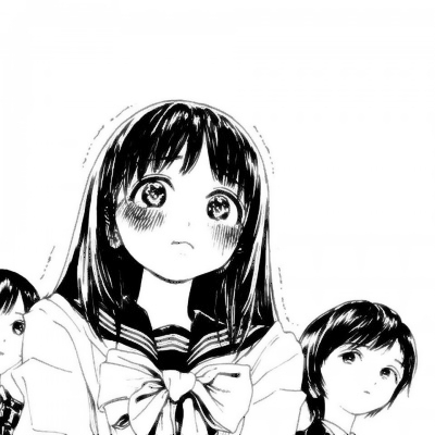 9张超可爱高清女生黑白漫画头像 二次元动漫头像合集