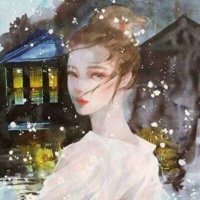 17张高清好看的女生古风动漫手绘头像