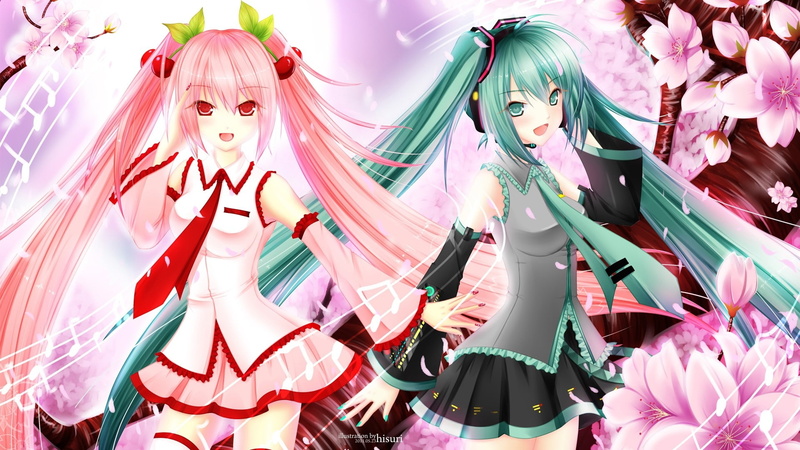 绝美1080P樱花初音壁纸！双马尾少女氛围感拉满